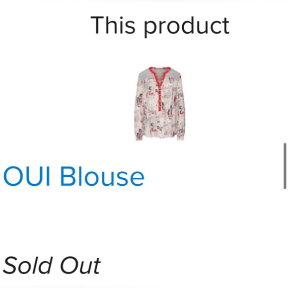 REDUCED!!Novelty prints, long sleeves blouse by “OUI” casual, work! Size 12 - Picture 11 of 17